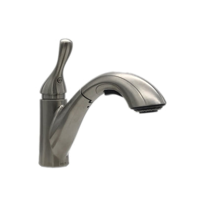 Delta Grant Single-Handle Pull-Out Sprayer Kitchen Faucet In Stainless Steel