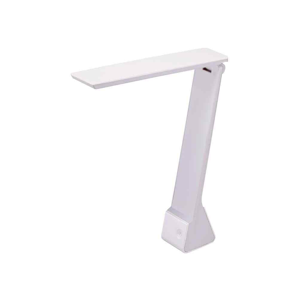 Bostich 11 in. White Battery Powered LED Desk Lamp with Rechargeable Battery