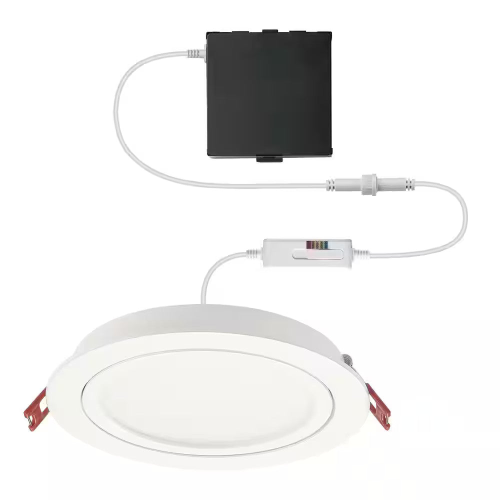 Commercial Electric 6 in Color Changing Directional Light Recessed Kit, White
