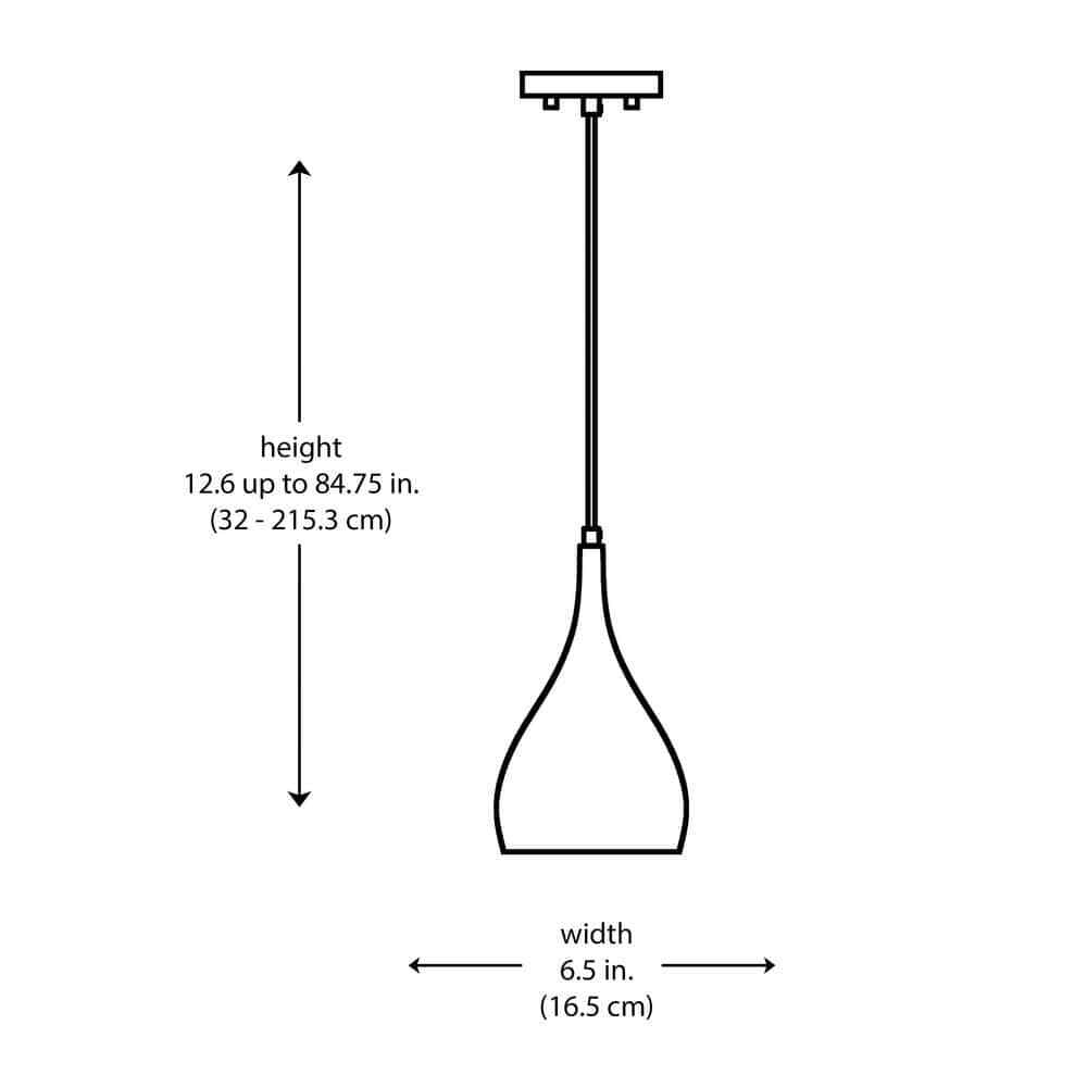 Bel Air Lighting Black Mini Pendant Light Fixture w/ Black Metal Dome Shade