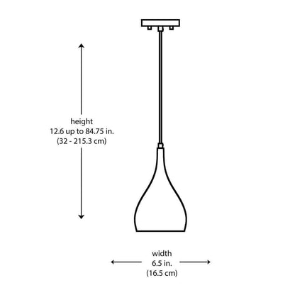 Bel Air Lighting Black Mini Pendant Light Fixture w/ Black Metal Dome Shade