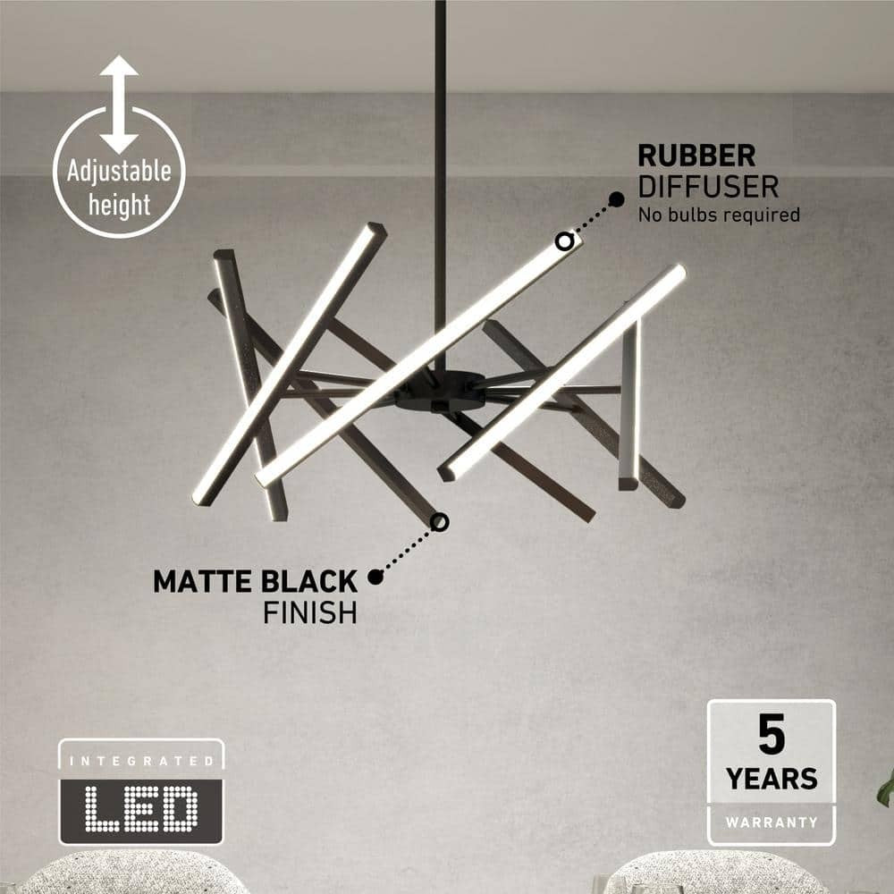Artika Malibu 30W 1 Light Black Modern 3 CCT Integrated Pendant Light NEW