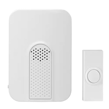 Defiant Wireless Plug-In Doorbell Kit with White Insert and 1 Push Button White