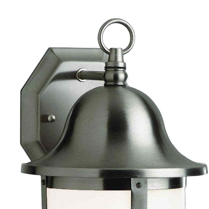 Bel Air Lighting Thomas Brushed Nickel Outdoor Wall Light Fixture Frosted Glass