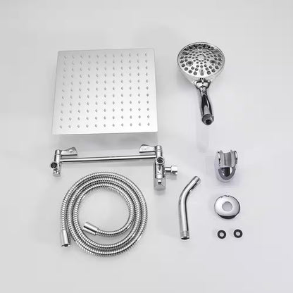 BWE Rainfull 10 in. 9-Spray Patterns Dual Wall Mount Dual Shower Heads CHROME