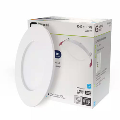 Commercial Electric Pro Value Integrated LED 4 in Round Canless Recessed Light