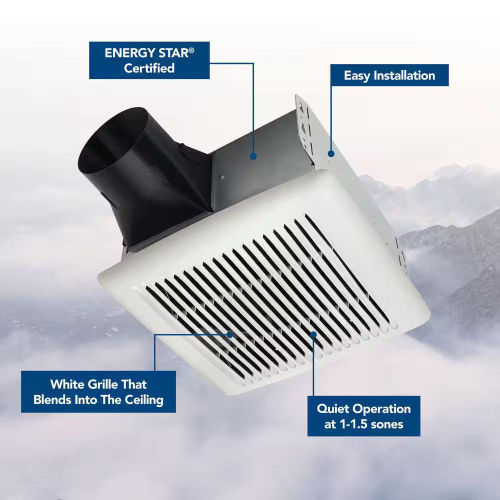 Broan NuTone 80-110 Selectable CFM, Room Side Installation, Bathroom Exhaust Fan