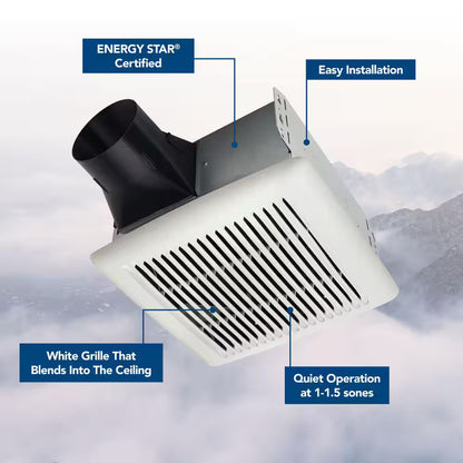 Broan NuTone 80-110 Selectable CFM, Room Side Installation, Bathroom Exhaust Fan