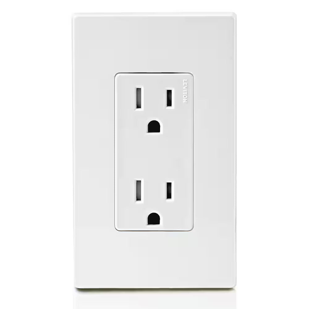 *10 PK* Leviton Decora 15 A 125V Tamper Resistant Duplex Outlet/Receptacle White
