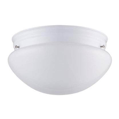 Bel Air Lighting Dash 10 in. 2-Light White Flush Mount Ceiling Light Opal Glass
