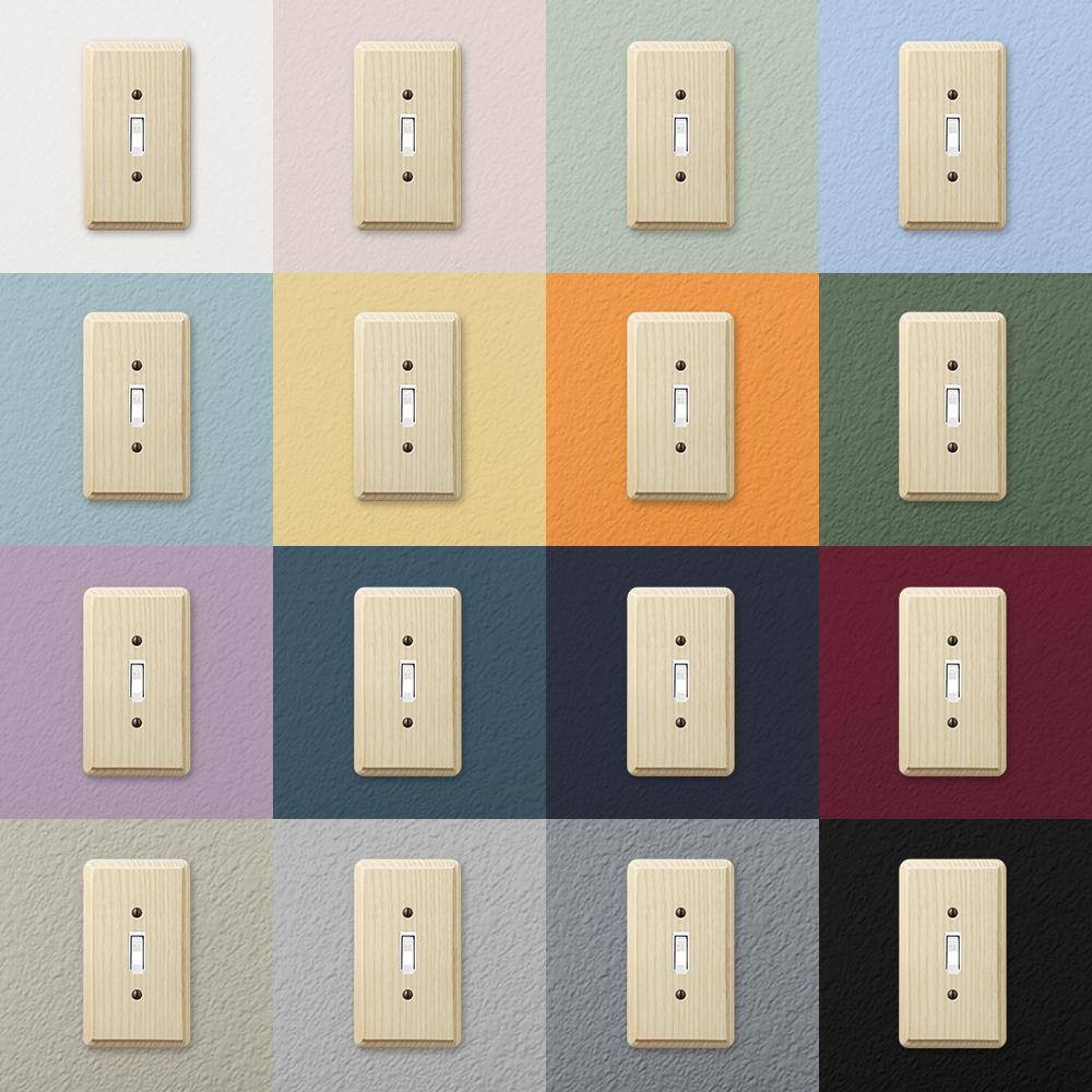 AMERELLE Contemporary 4 Gang Rocker Wood Wall Plate - Unfinished Ash 401R4
