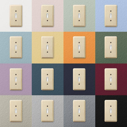 AMERELLE Contemporary 4 Gang Rocker Wood Wall Plate - Unfinished Ash 401R4