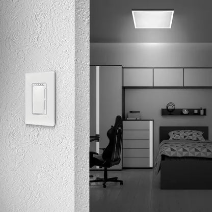 Commercial Electric 1ftx1ft Dimmable White LED WHITE Square Flat Flush Mount