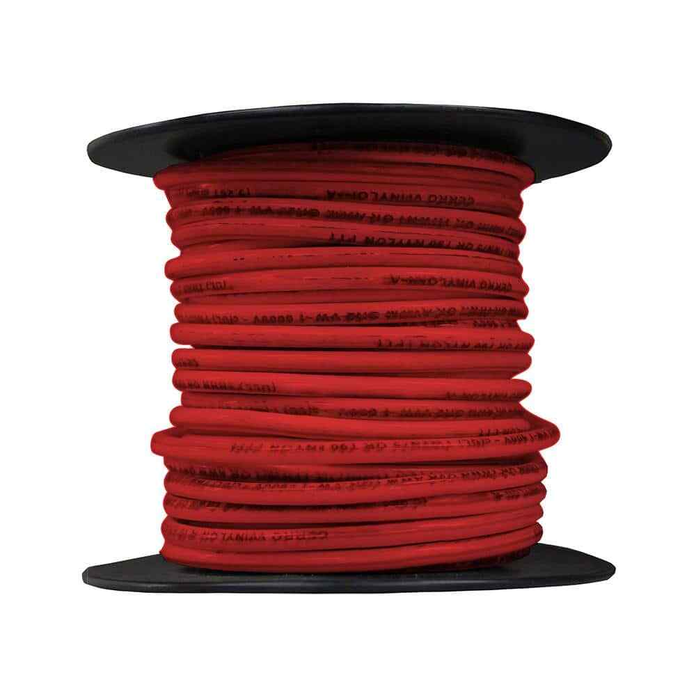 Cerrowire 100 ft. 14 Gauge Red Solid Copper THHN Wire