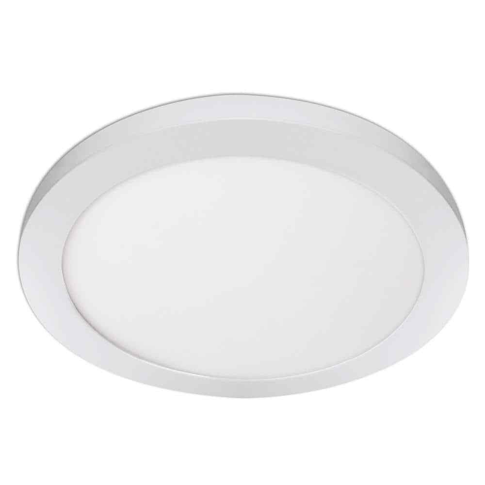  Commercial Electric 15" White LED adjustable 1650 Lum Round Flat Ceiling Light