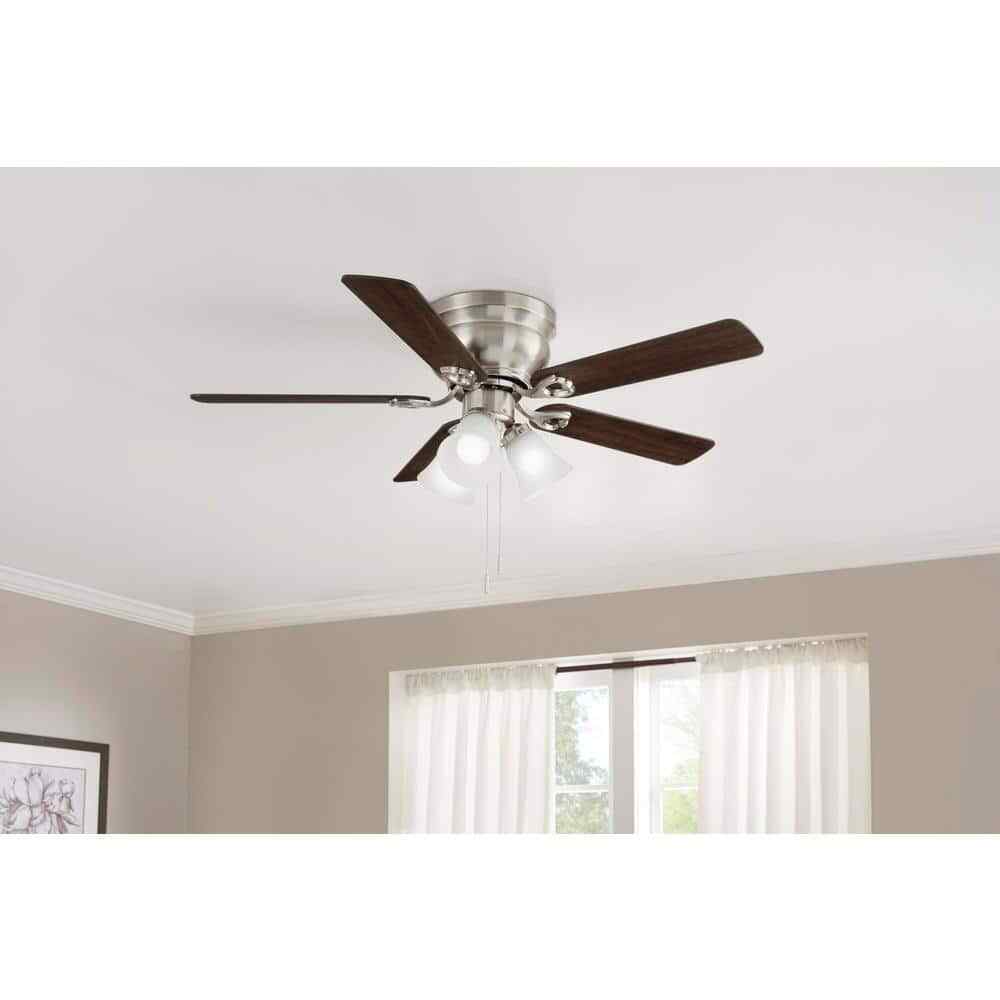 Clarkston II 44 in. LED Indoor Brushed Nickel Ceiling Fan with Light Kit
