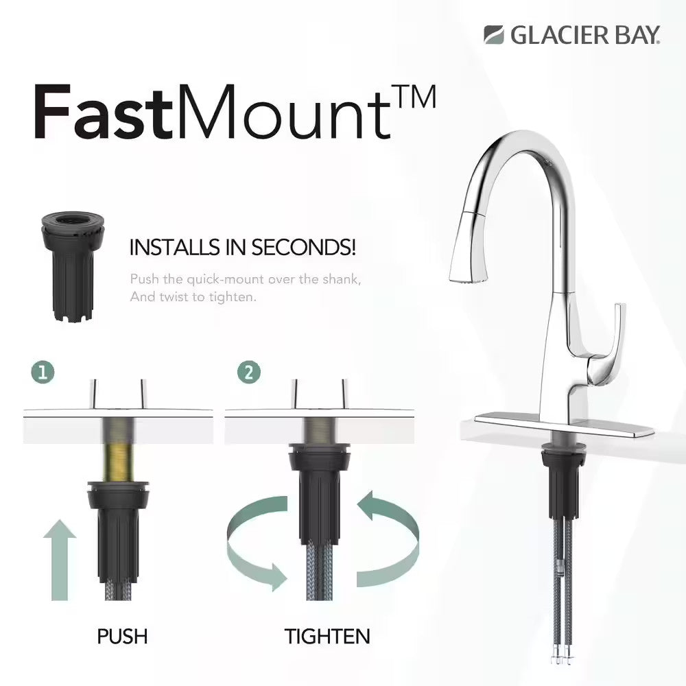 Calandine Pull-Down Sprayer Kitchen Faucet soap dispenser, Spot Resist Stainless