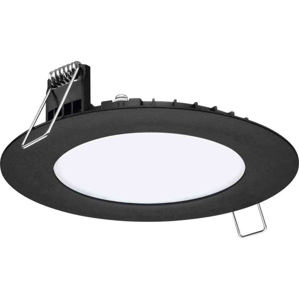 Contractor Select WF4 SWW5 4 in. Ultra Slim Canless LED Black Recessed Light
