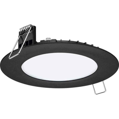 Contractor Select WF4 SWW5 4 in. Ultra Slim Canless LED Black Recessed Light