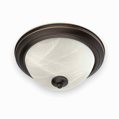 11 in. LED Ceiling Light Fixture Flush Mount in Pavilion Bronze 