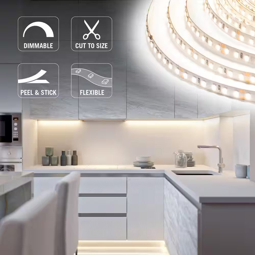 Armacost RibbonFlex Pro LED Tape Light, Bright White (4000K) 120LEDs/M, 32.8"
