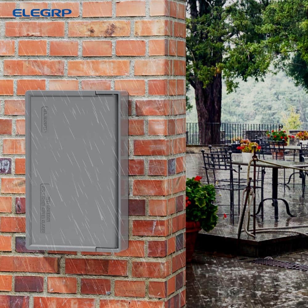 1-Gang Horizontal Decorator Weatherproof Wall Plate Cover, 5 PACK, Gray