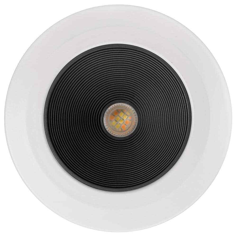 CE 6 in. Deep Baffle Adjustable CCT LED Recessed Light Trim Wet Rated Dimmable