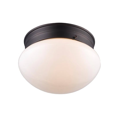 Bel Air Lighting Dash 8 in.Flush Mount Ceiling Light Fixture w/ Opal Glass