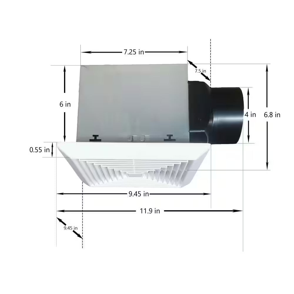 Commercial Electric 80 CFM 1.5 Sone Bathroom Exhaust Fan with Humidity Sensing