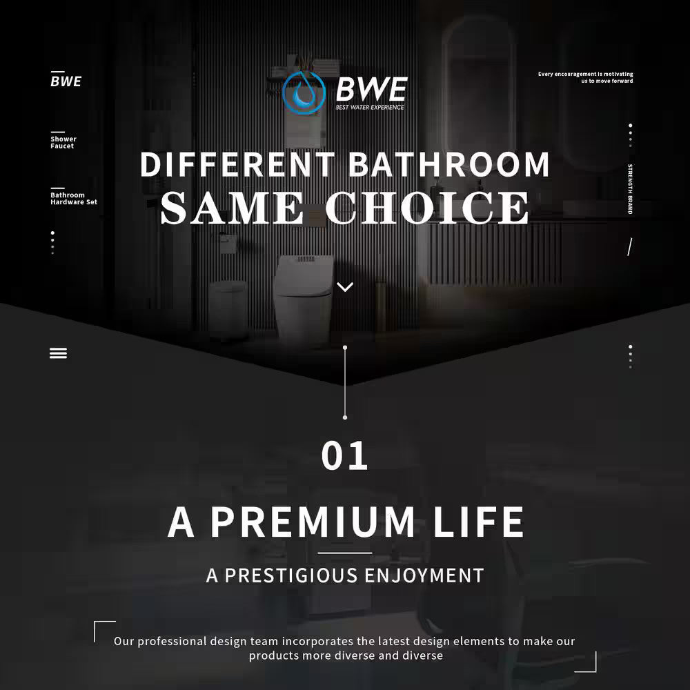 BWE Rainfull 10 in. 9-Spray Patterns Dual Wall Mount Dual Shower Heads CHROME
