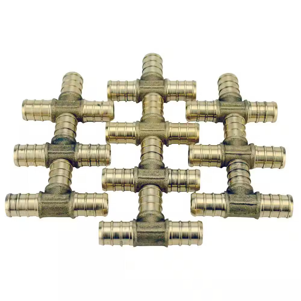 Apollo 1/2 in. Brass PEX-B Barb Tee 10-Pack APXT1210PK