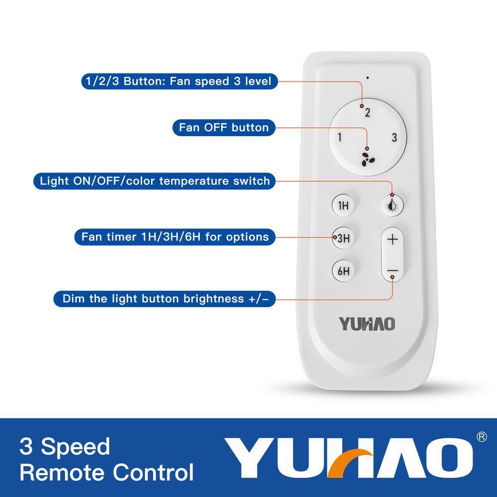 48 in. Integrated LED Light Kit Matte White Ceiling Fan with Remote Control