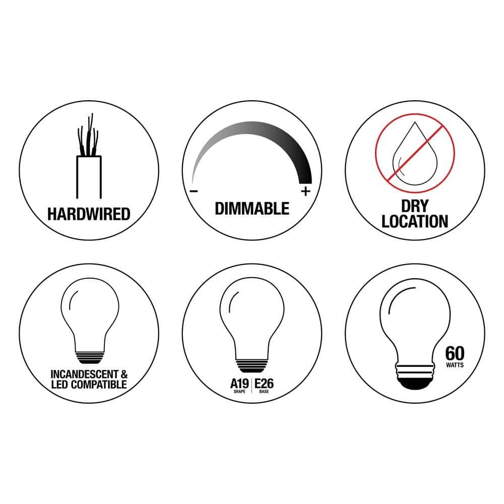 *2-PACK* Hampton Bay 11" 2-Light Brushed Nickel Flush Mount Frosted Glass Shade