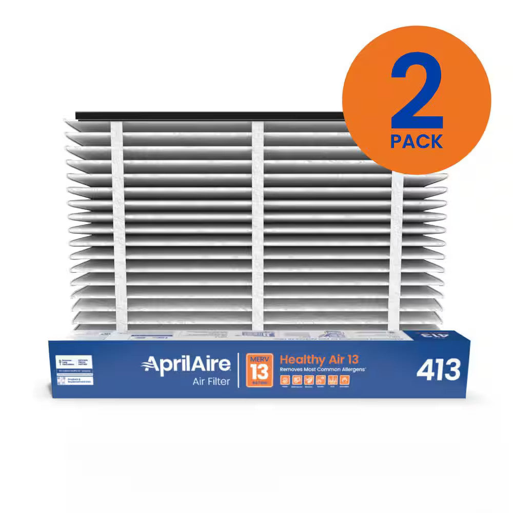 AprilAire 413 02 413 16" x 25" x 4" MERV 13 FPR 12+ Pleated Filter 2-Pack