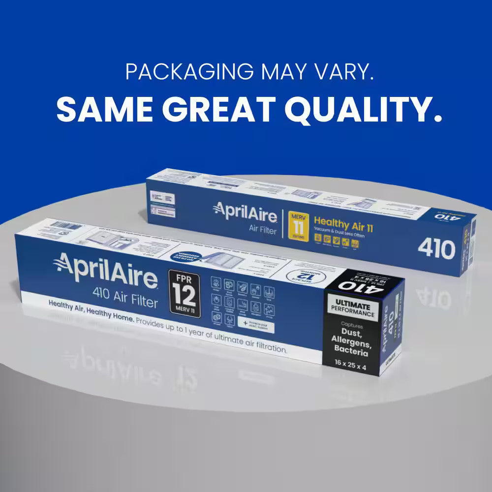 Aprilaire 16 x 25 x 4 410 Air Cleaner Filter MERV 11 Whole-House Air Purifier