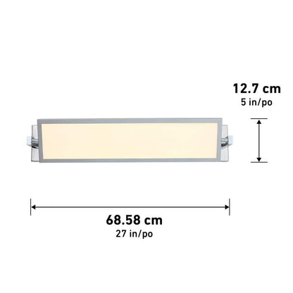 Artika Reflection 27 in. 1-Light Chrome Modern Integrated LED Vanity Light Bar