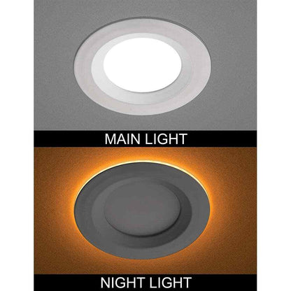 Commercial Electric 3 in. Canless LED Recessed Light Trim w/ Night Light 