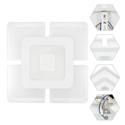 16.5" 1-Light White LED Semi-Flush Mount Indoor Minimalist Square Ceiling Light