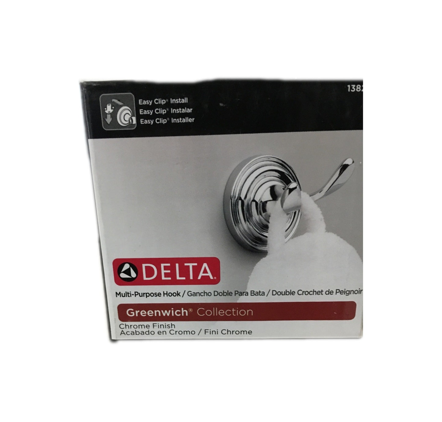 Delta Greenwich Double Towel Hook in Chrome