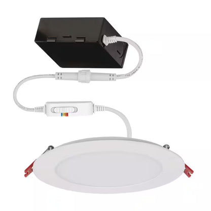 Commercial Electric 6 in. LED 2-Level Lumen Select Canless Recessed Light