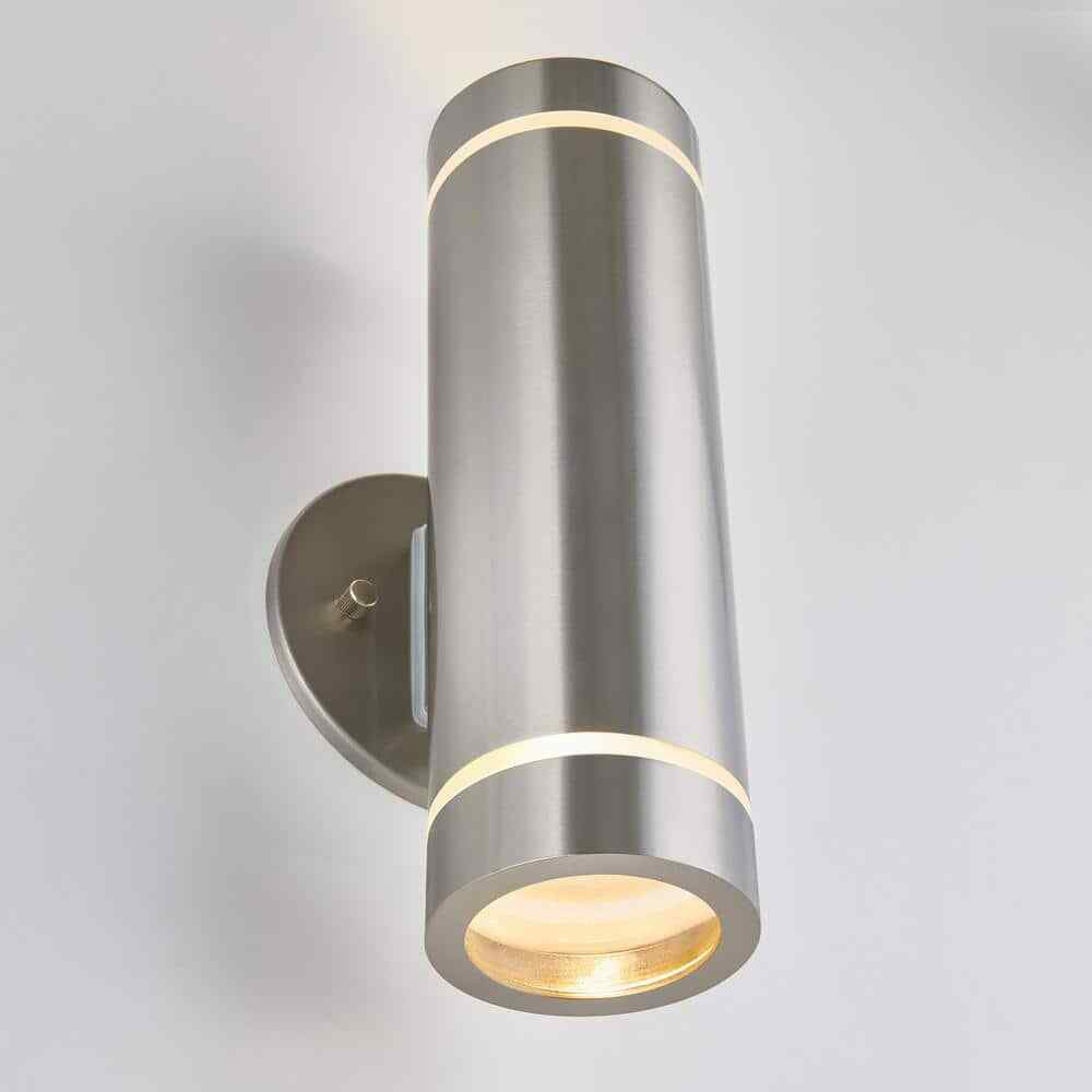 Artika C7 Stainless Steel Modern Outdoor Hardwired Light Cylinder Sconce