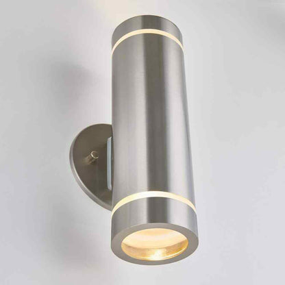 Artika C7 Stainless Steel Modern Outdoor Hardwired Light Cylinder Sconce