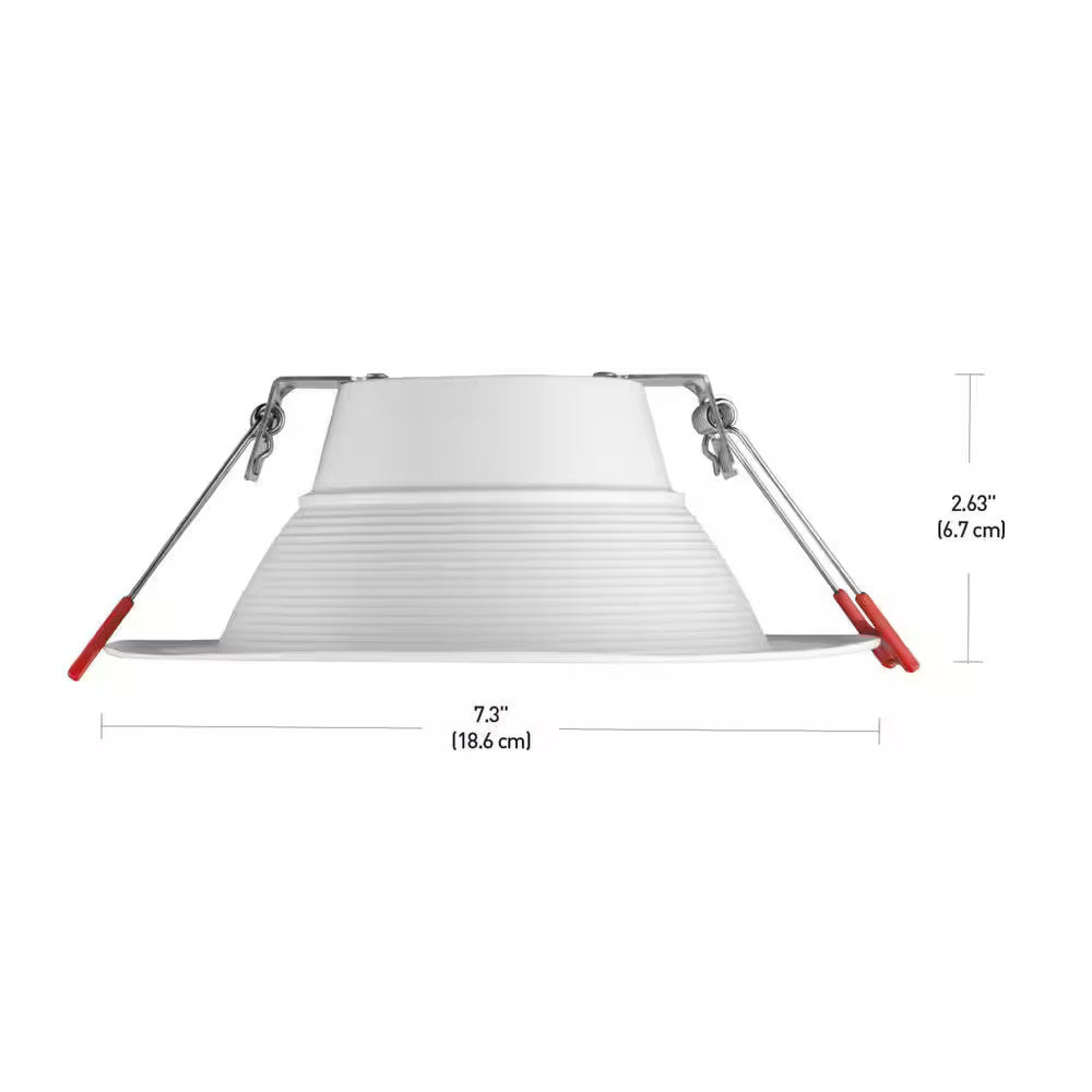 Commercial Electric Ultra Baffle Integrated LED 6 in Round Adj Color Temp, White