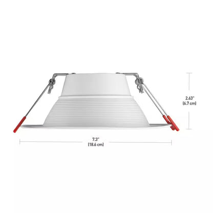 Commercial Electric Ultra Baffle Integrated LED 6 in Round Adj Color Temp, White