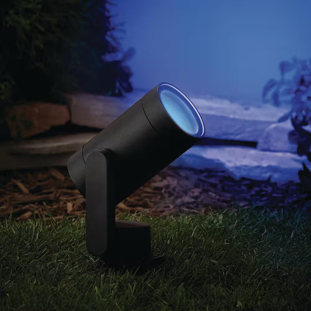 3-PACK Hampton Bay Smart 450 Lumens Low Voltage Black LED Outdoor Spotlight