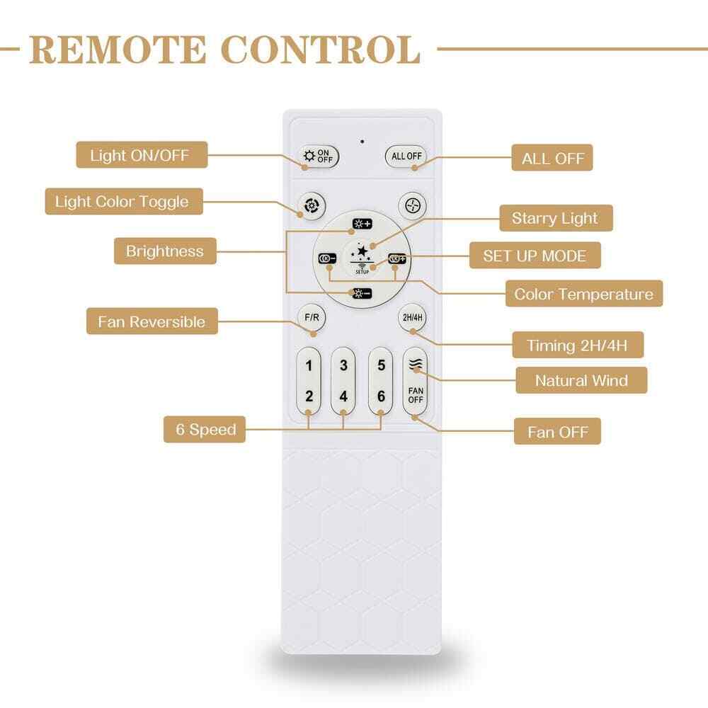 Bella Depot 20 in Crystal White Ceiling Fan LED Light Fandelier w/ Remote 