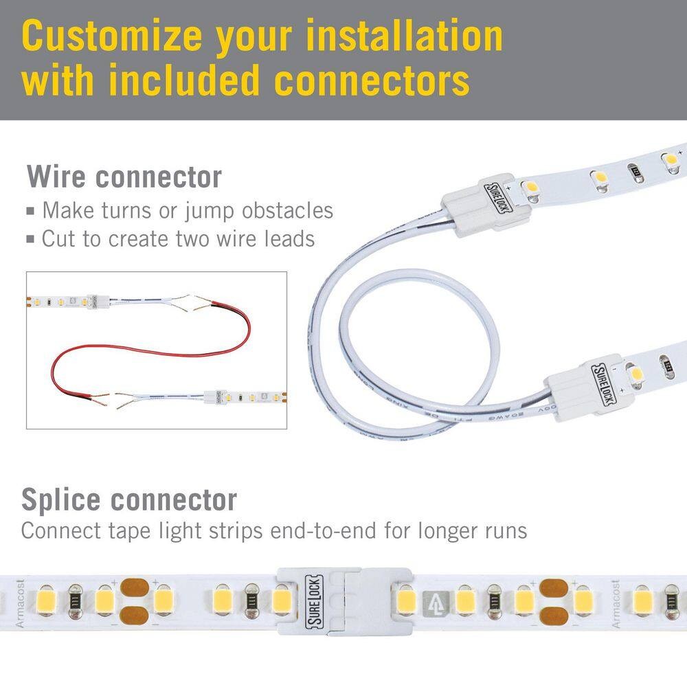 Armacost RibbonFlex Pro LED Tape Light, Bright White (4000K) 120LEDs/M, 32.8"