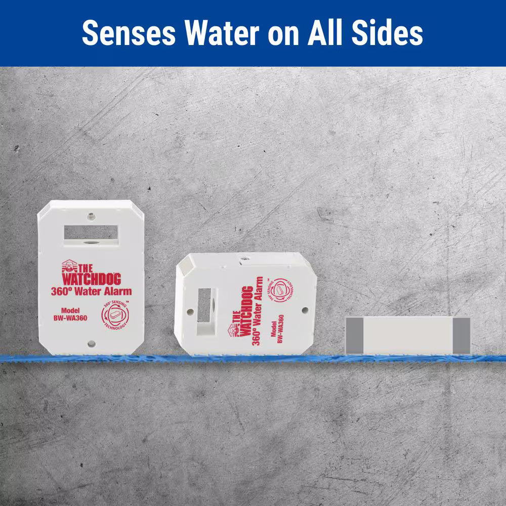Basement Watchdog 110 dB Battery Operated Water Alarm w/ 360 Sensing Technology
