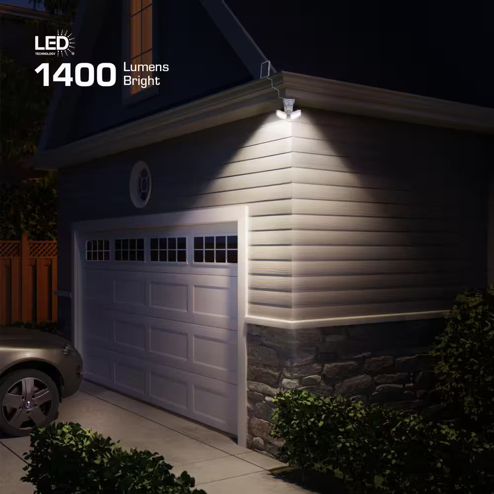 Defiant 180 Degree White Solar Motion Activated LED Flood Light 17000216