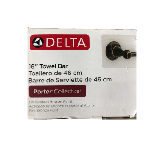 Delta Porter 18 in.Towel Bar, Bath Hardware Accessory in Oil Rubbed Bronze